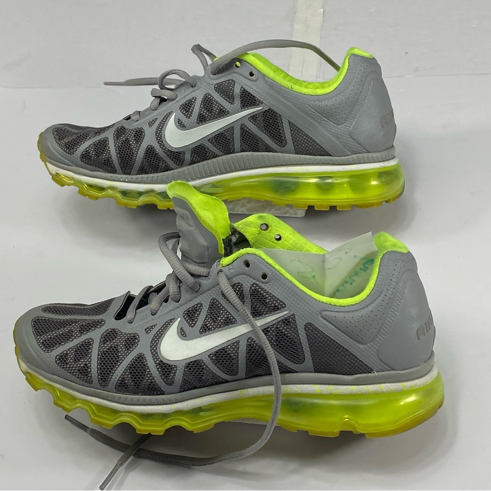 Nike Gray and Neon Yellow Athletic Shoes